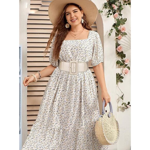 Women's Belt Wide Stretchy Elastic Waist Belt For Dress Adjustable Vintage🐳 - Picture 2 of 7